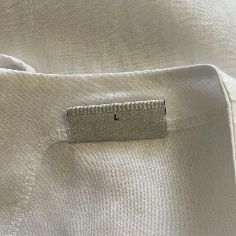 Noisy May Crisp white shirt open back sexy Large (check measurements) EUC - Picture 8 of 11